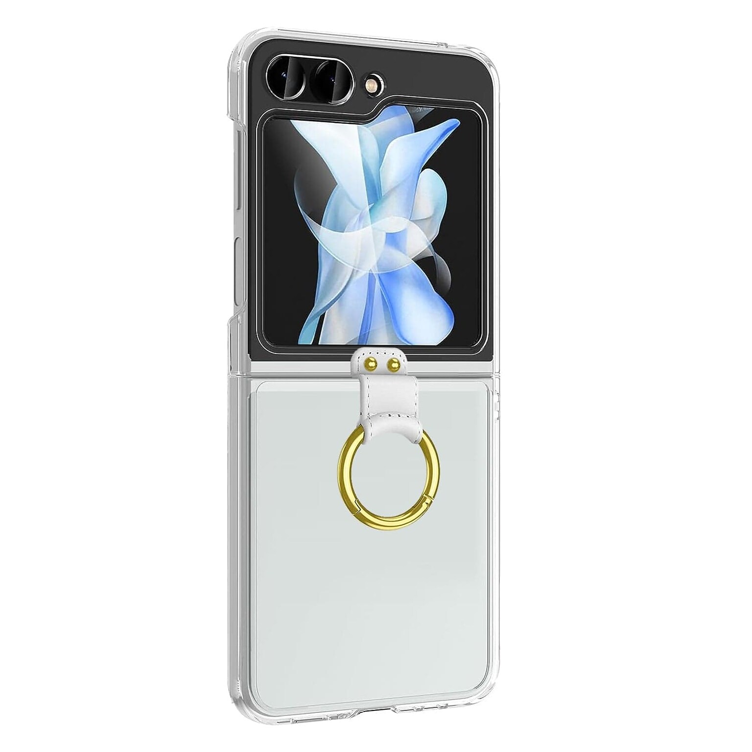 SaharaCase Hybrid-Flex with Ring MagSafe Phone Case for Samsung Galaxy Z Flip5, Shock Absorbing, Clear (CP00497)