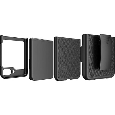SaharaCase Anti-Slip Holster Case for Samsung Galaxy Z Flip5, Shock Absorbing, Black (CP00500)
