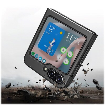 SaharaCase Anti-Slip Holster Case for Samsung Galaxy Z Flip5, Shock Absorbing, Black (CP00500)
