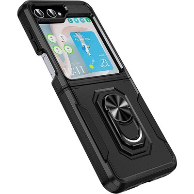 SaharaCase Heavy Duty Kickstand Phone Case for Samsung Galaxy Z Flip5, Shock Absorbing, Black (CP00501)