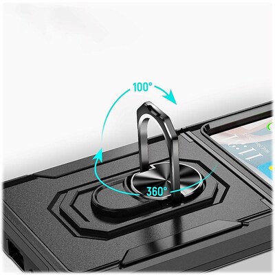 SaharaCase Heavy Duty Kickstand Phone Case for Samsung Galaxy Z Flip5, Shock Absorbing, Black (CP00501)