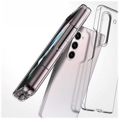 SaharaCase Hybrid-Flex Hard Shell MagSafe Phone Case for Samsung Galaxy Z Fold5, Shock Absorbing, Clear (CP00504)