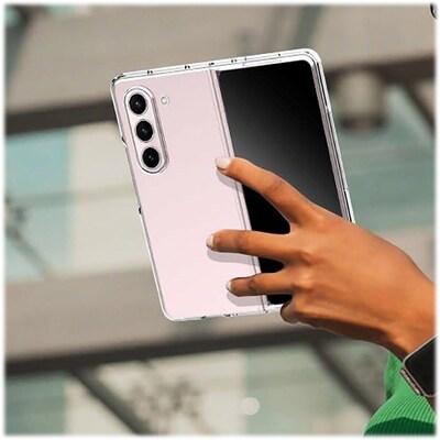 SaharaCase Hybrid-Flex Hard Shell MagSafe Phone Case for Samsung Galaxy Z Fold5, Shock Absorbing, Clear (CP00504)