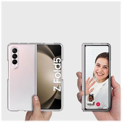 SaharaCase Hybrid-Flex Hard Shell MagSafe Phone Case for Samsung Galaxy Z Fold5, Shock Absorbing, Clear (CP00504)