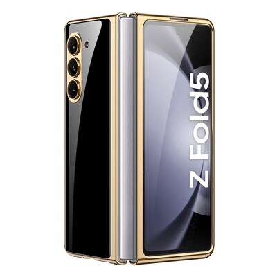 SaharaCase MagSafe Phone Case for Samsung Galaxy Z Fold5, Shock Absorbing, Black/Gold (CP00505)