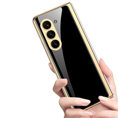 SaharaCase MagSafe Phone Case for Samsung Galaxy Z Fold5, Shock Absorbing, Black/Gold (CP00505)