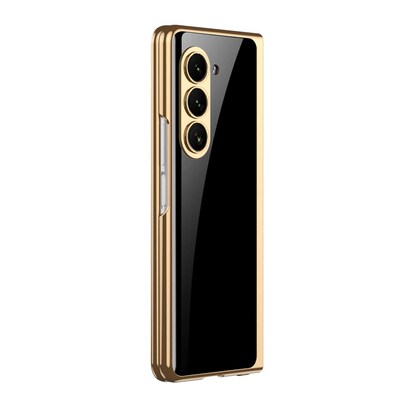 SaharaCase MagSafe Phone Case for Samsung Galaxy Z Fold5, Shock Absorbing, Black/Gold (CP00505)