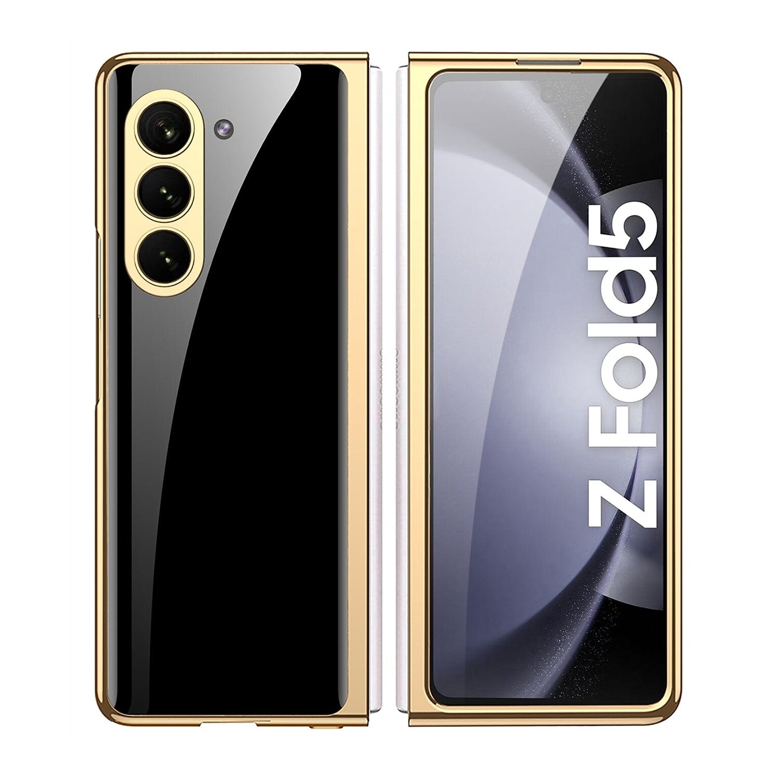 SaharaCase MagSafe Phone Case for Samsung Galaxy Z Fold5, Shock Absorbing, Black/Gold (CP00505)