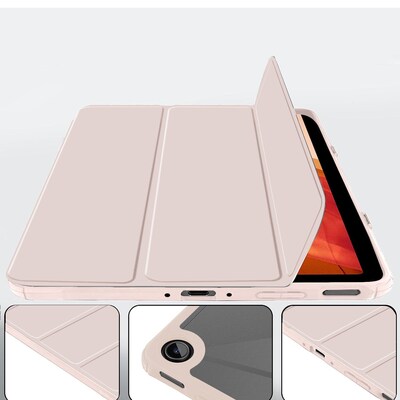SaharaCas Tri-Fold Folio Case for Amazon Fire Max 11, Rose Gold (TB00308)
