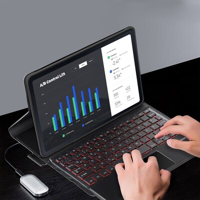 SaharaCase Keyboard Case with Mouse Pad for Amazon Fire Max 11, Black (TB00311)