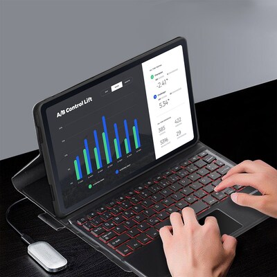 SaharaCase Keyboard Case with Mouse Pad for Lenovo Tab P11 2nd Generation, Black (TB00323)