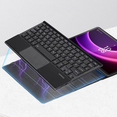 SaharaCase Keyboard Case with Mouse Pad for Lenovo Tab P11 2nd Generation, Black (TB00323)