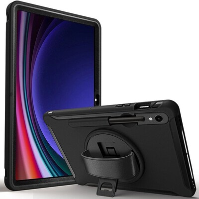 SaharaCase Protection Hand Strap Case for Galaxy Tab S10 Lite (2025), S10 FE, Tab S8, Tab S9, and Tab S9 FE, Black (TB00327)