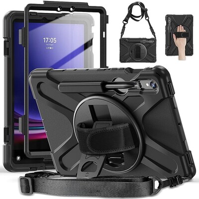 SaharaCase DEFENSE-X Series Case for Galaxy Tab S10 Lite (2025), S10 FE, Tab S8, Tab S9, and Tab S9 FE, Black (TB00328)