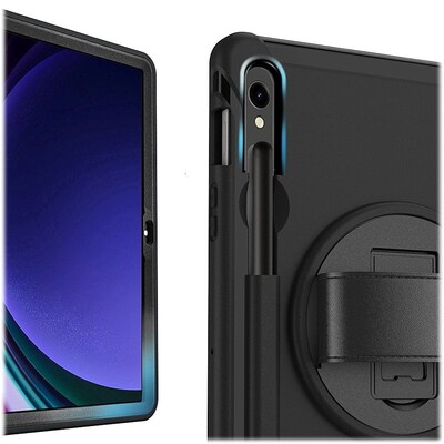 SaharaCase Protection Hand Strap Case for Samsung Galaxy Tab S10+, Tab S9+, Tab S9 FE+, and Tab S8+, Black (TB00333)