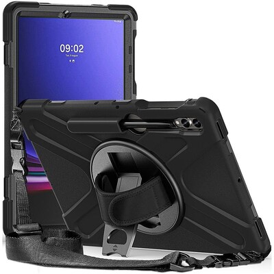 SaharaCase DEFENSE-X Series Case for Samsung Galaxy Tab S10+, Tab S9+, Tab S9 FE+, and Tab S8+, Black (TB00334)