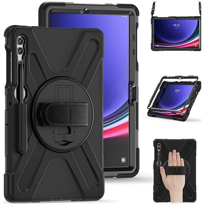 SaharaCase DEFENSE-X Series Case for Samsung Galaxy Tab S10+, Tab S9+, Tab S9 FE+, and Tab S8+, Black (TB00334)