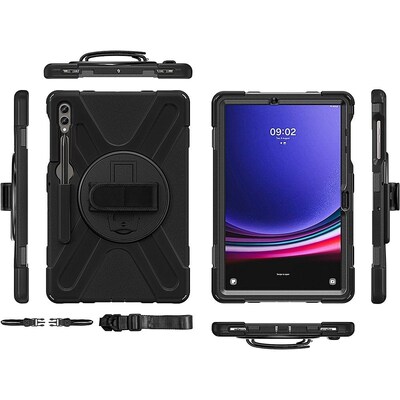 SaharaCase DEFENSE-X Series Case for Samsung Galaxy Tab S10+, Tab S9+, Tab S9 FE+, and Tab S8+, Black (TB00334)