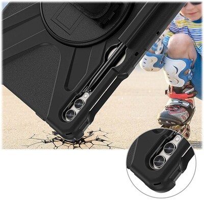 SaharaCase DEFENSE-X Series Case for Samsung Galaxy Tab S10+, Tab S9+, Tab S9 FE+, and Tab S8+, Black (TB00334)