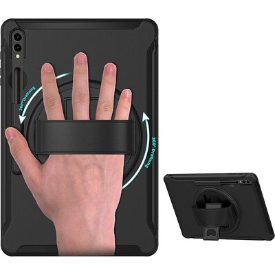 SaharaCase Protection Hand Strap Case for Samsung Galaxy Tab S10 Ultra, Tab S9 Ultra, and Tab S8 Ultra, Black (TB00339)