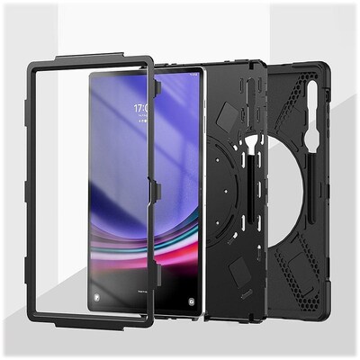 SaharaCase DEFENSE-X Series Case for Samsung Galaxy Tab S10 Ultra, Tab S9 Ultra, and Tab S8 Ultra, Black (TB00340)