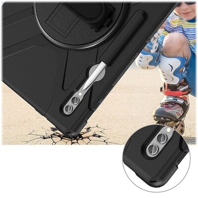 SaharaCase DEFENSE-X Series Case for Samsung Galaxy Tab S10 Ultra, Tab S9 Ultra, and Tab S8 Ultra, Black (TB00340)