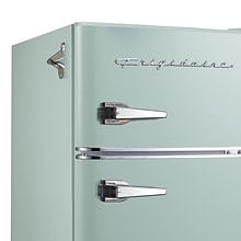 Frigidaire EFR840-MINT 3.2-Cu Ft. 2-Door Retro Compact Bar Fridge with Freezer & Side Bottle Opener,