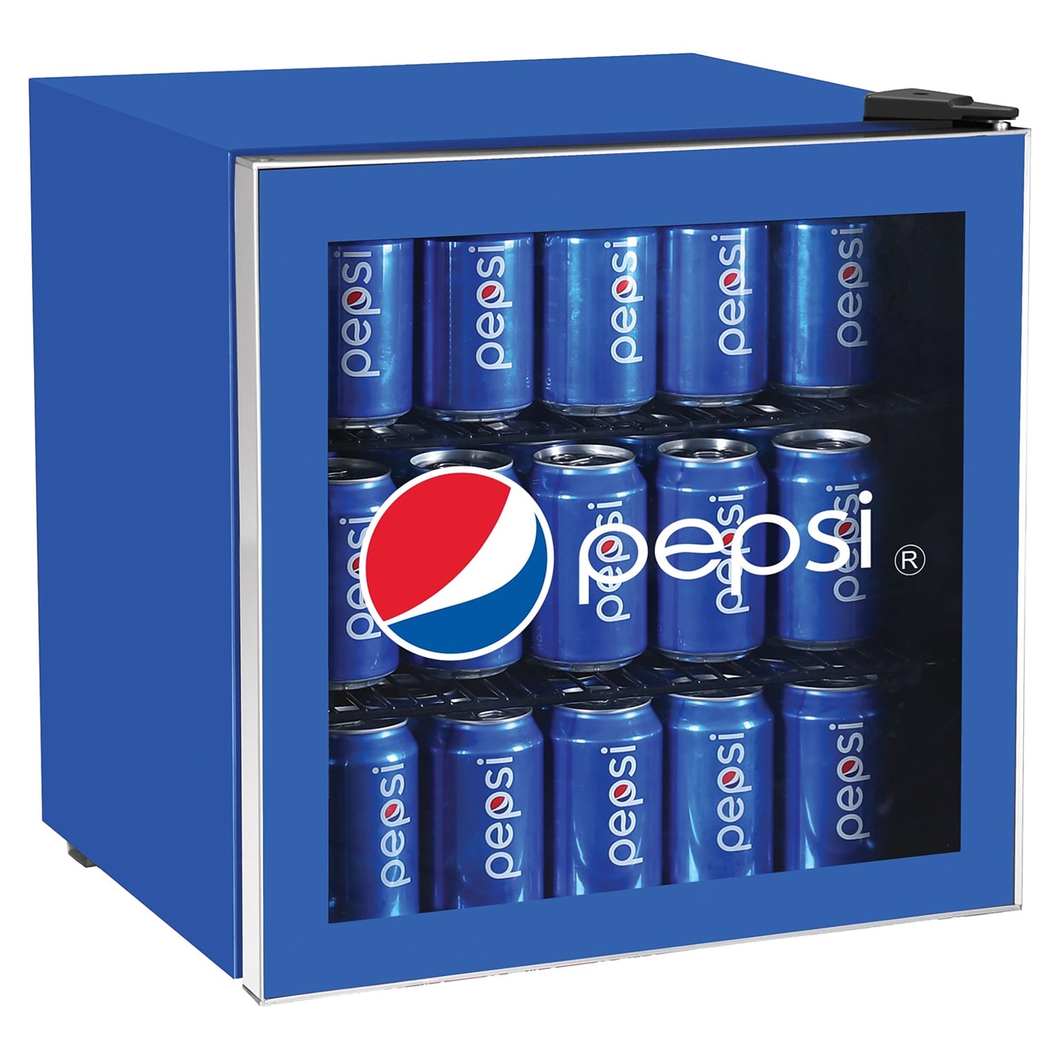 pepsi MIS165PEP 1.8 Cu Ft. Compact Refrigerator with Glass Door, Blue