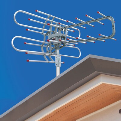 QFX HD/DTV/UHF/VHF/FM 360° Rotating Outdoor Antenna (ANT 106)
