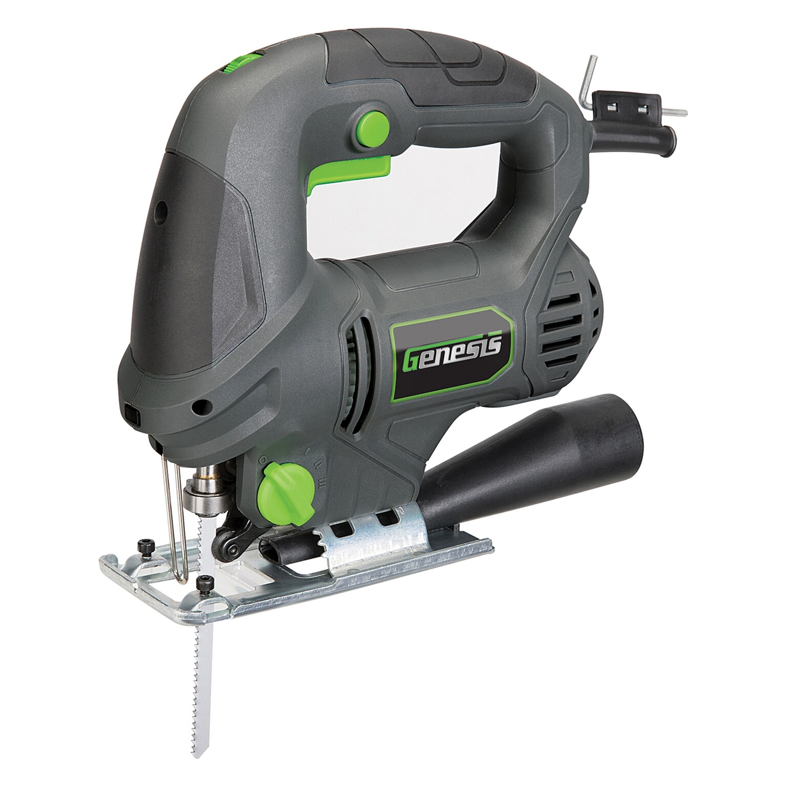 Genesis 5-Amp Variable-Speed Orbital Jigsaw with Blades, Gray (GJS500)