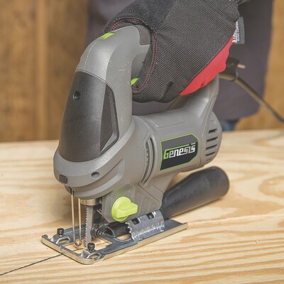 Genesis 5-Amp Variable-Speed Orbital Jigsaw with Blades, Gray (GJS500)