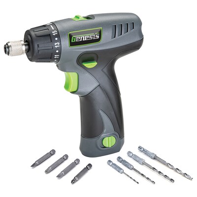 Genesis 8-Volt Li-Ion 3-Piece Cordless Tool Kit with Screwdriver, Soldering Iron & Pocket LED Light,