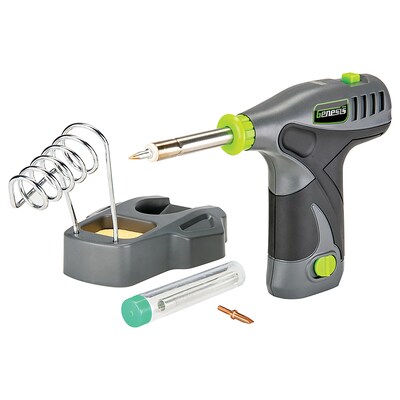 Genesis 8-Volt Li-Ion 3-Piece Cordless Tool Kit with Screwdriver, Soldering Iron & Pocket LED Light, Gray (GL0831CK2)