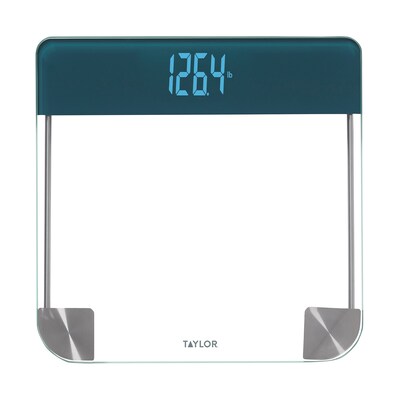 Taylor Precision Products 5283752 Glass Bath Scale with Magic Display, Clear, 440 lbs.