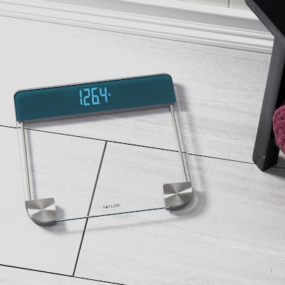 Taylor Precision Products 5283752 Glass Bath Scale with Magic Display, Clear, 440 lbs.
