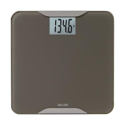 Taylor Precision Products 5297042 Digital Glass Bath Scale, Taupe with Stainless Steel Accents, 400