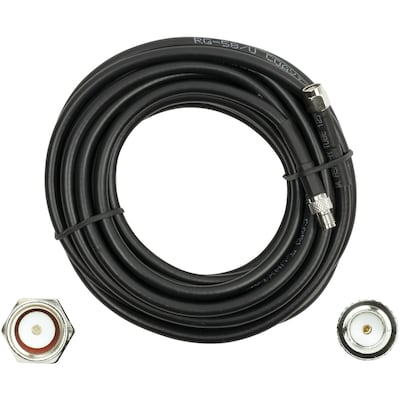 Wilson Electronics 15 RG58U SMA-Male to SMA-Female Low-Loss Foam Coaxial Extension Cable, Black (95