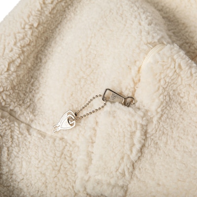 Flash Furniture Duncan Sherpa Refillable Bean Bag Chair, Natural (DGBEANLGSHRPNAT)