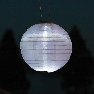 Allsop Home Garden 10-In. Glow Nylon Solar Lantern (31577)