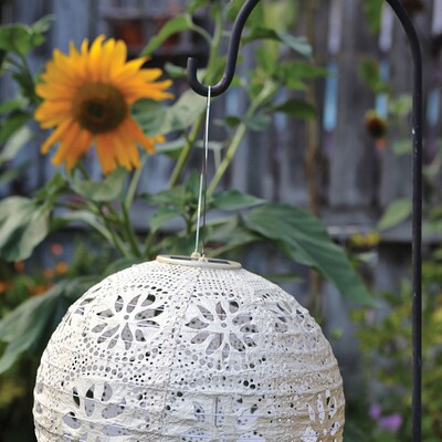 Allsop Home Garden Soji Stella Boho Globe 12-In. Tyvek Solar Lantern (31598)