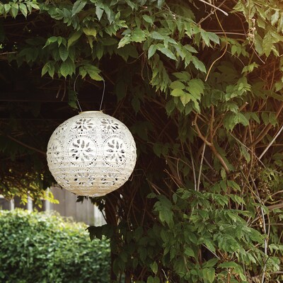Allsop Home Garden Soji Stella Boho Globe 12-In. Tyvek Solar Lantern (31598)