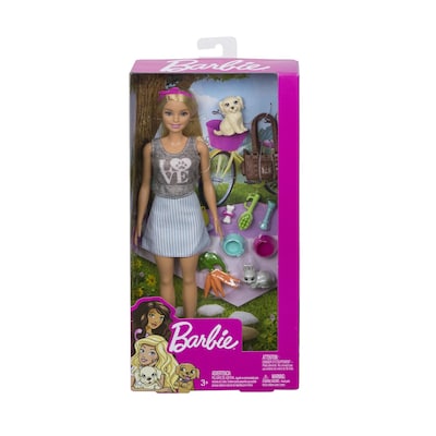 Barbie Doll and Pets Playset, 6/Pack (FPR48-BULK)