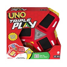 Mattel UNO Triple Play Card Game, 4/Pack