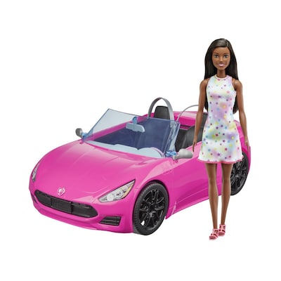 ?Barbie Doll and Pink Convertible Car Playset, 2/Pack (HBY30-BULK)