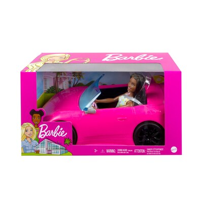 ?Barbie Doll and Pink Convertible Car Playset, 2/Pack (HBY30-BULK)
