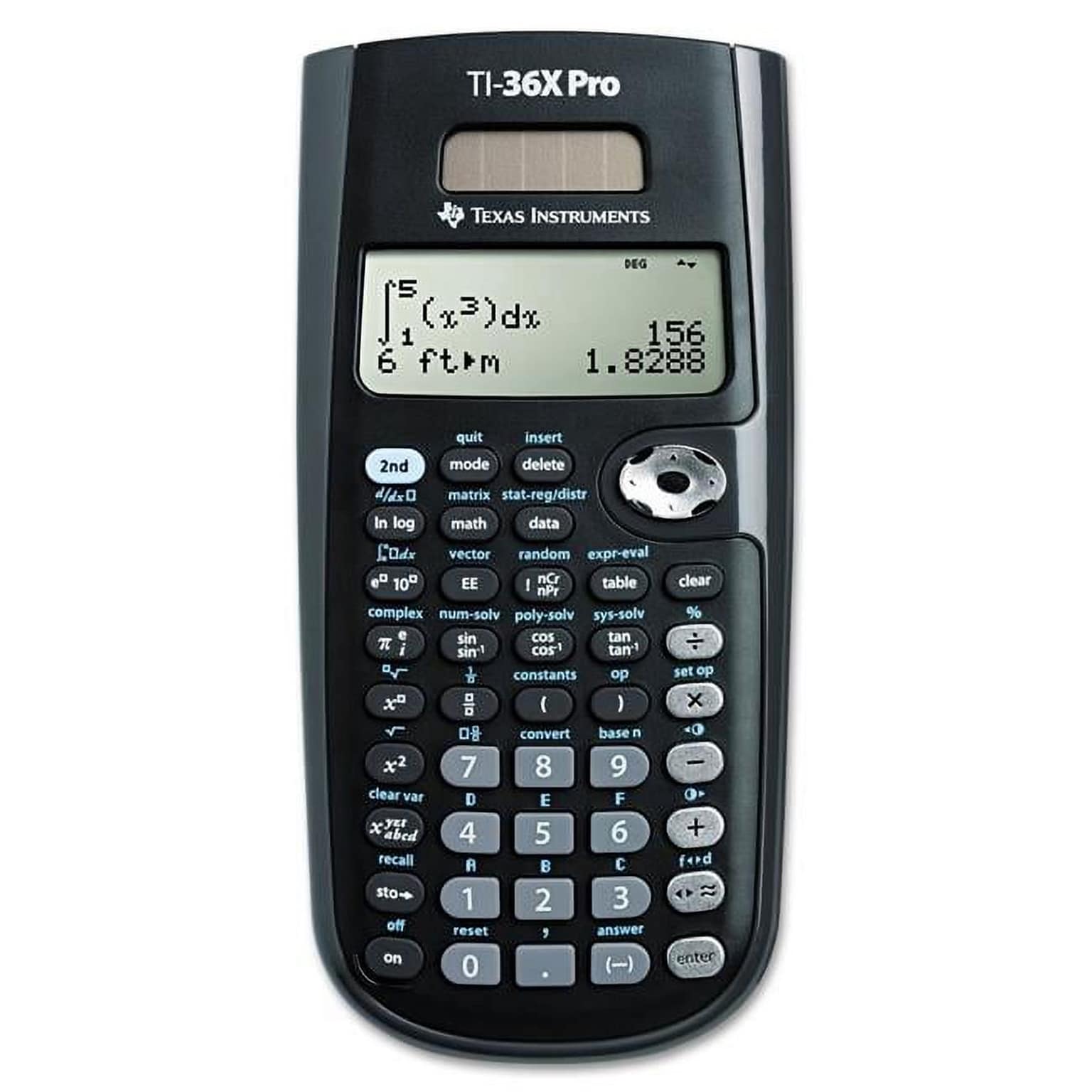 Texas Instruments TI-36X Pro 16 Digits Battery/Solar Powered Scientific Calculator, Black (36PROMV/BK)
