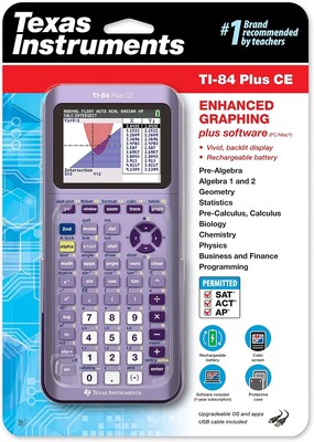 Texas Instruments TI-84 Plus CE Graphing Calculator, Infinitely Iris (84CEPY/TBL/1L1/H)