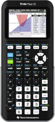 Texas Instruments TI-84 Plus CE Graphing Calculator, Black (84PLCE/FC/1L1/Z2)