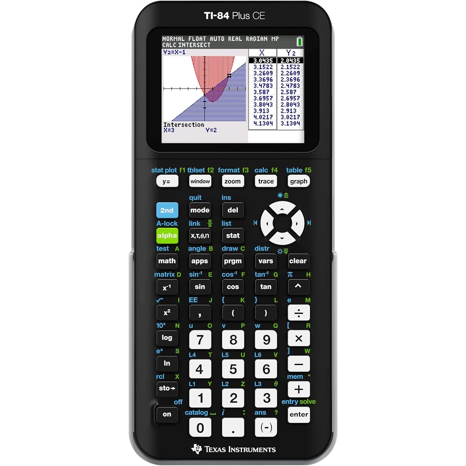 Texas Instruments TI-84 Plus CE Graphing Calculator, Black (84PLCE/FC/1L1/Z2)