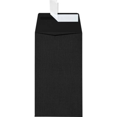 JAM Paper Self Seal #5 1/2 Coin Envelopes, 3 1/8 x 5 1/2, Black, 500/Pack (512CO-BLI-500)